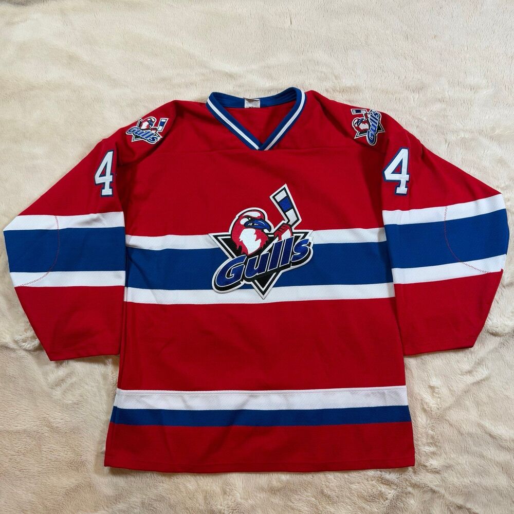 Vintage San DiegoGulls Hockey Jersey M Stitched Ath Knit No. 44 Made in Canada